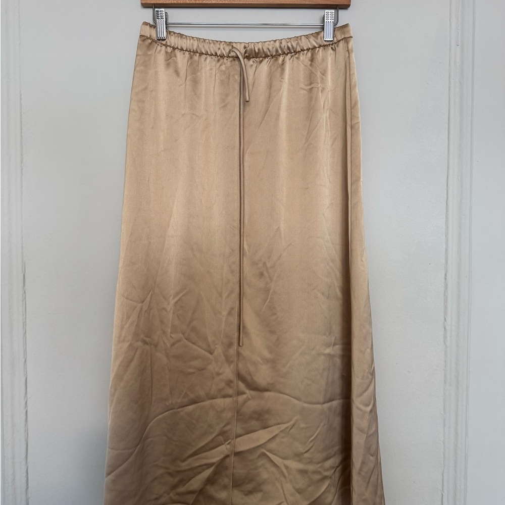 Mango Tan A-Line Maxi Skirt Casual Resort Wear